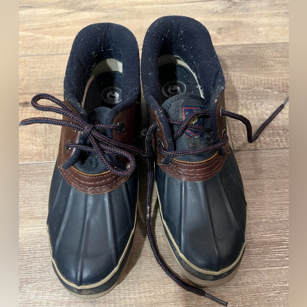 Sporto Navy and Brown Women’s Rain Shoes